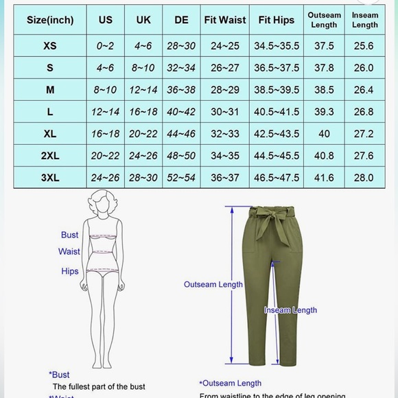 NWT! Navy High rise ankle trousers with tie front - Picture 5 of 5